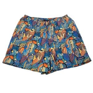 Patagonia Vibrant Blue and‎ Orange Swim Trunks